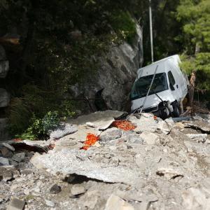 Crollo Sp 227 di Portofino: danni anche a mezzi e strutture  (18)