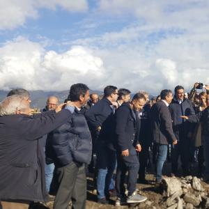 SP227 di Portofino: I sindaci di Santa Margherita e Portofino Paolo Donadoni e Matteo Viacava con Il sindaco Marco Bucci, il consigliere Franco Senarega e l'ing. Pietro Bellina (12)