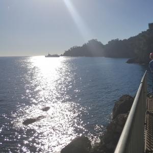 SP 227 di Portofino: tratto di passerella posato