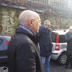 Sopralluogo Comprensivo di Bargagli: Il consigliere delegato Roberto Cella, il consigliere delegato Guido Guelfo,il preside del Gaslini-Meucci Alessandro  Pozzo 2