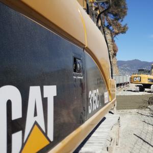 SP 227 di Portofino: la gettata di cemento sulla sede stradale ricostruita (1)