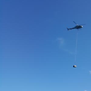 SP 227 di Portofino: l'elicottero trasporta materiale (8)
