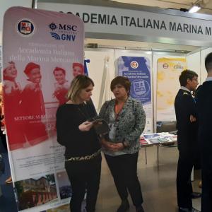 Lo stand di Fondazione Accademia Italiana Marina Mercantile