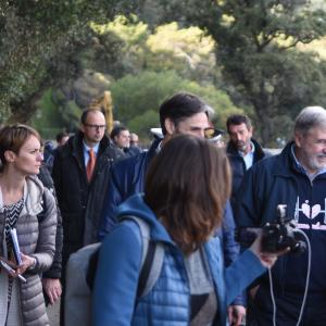 SP227 di Portofino: il sindaco Marco Bucci con  I sindaci di Santa Margherita e Portofino Paolo Donadoni e Matteo Viacava (19)