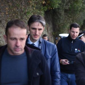 SP227 di Portofino:L'assessore Gianpedrone sullo sfondo con i sindaci di Santa Margherita e Portofino (20)