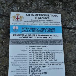 Sp 227 di Portofino: il cartello di cantiere (16)