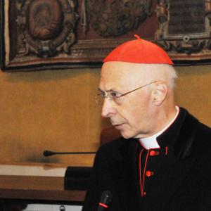 L'augurio ai dipendenti di CMGE, Il sindaco Marco Bucci ed il cardinale Angelo Bagnasco (2)