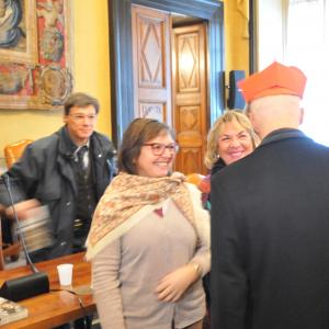 L'augurio ai dipendenti di CMGE, Il cardinale saluta i dipendenti (13)