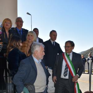 Inaugurazione biblioteca:il sindaco di Avegno F. Canevello e il presidente AIB Liguria F. Langella