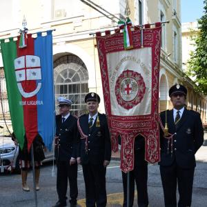 Il Gonfalone di CMGE e Regione LIguria 2 