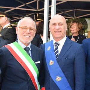 Il vicesindaco di Genova Stefano Balleari ed il consigliere delegato di CMGE Stefano Anzalone