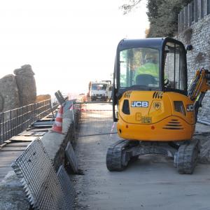 SP 227 di Portofino: lavori di riempimento delle voragini create dalla mareggiata (4)