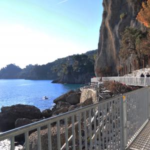 SP 227 di Portofino: tratto di passerella posato (8)