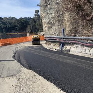 SP 227 di Portofino: ultimi interventi prima dell'inaugurazione, La posa dell asfalto 9