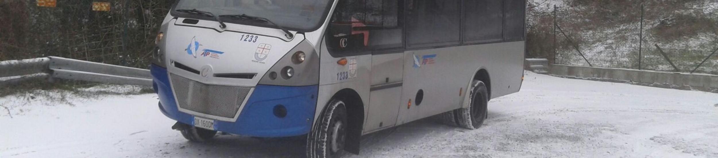 bus nella neve