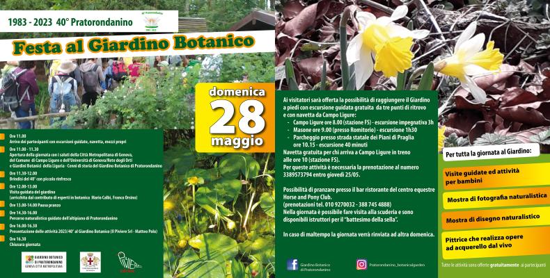 Volantino 40 anni giardino