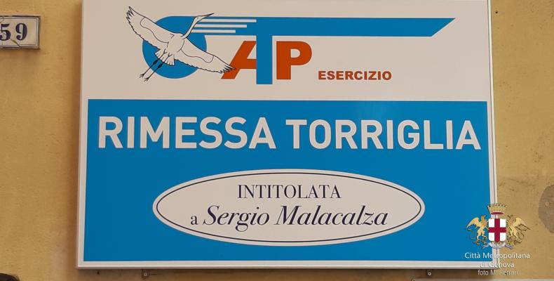 ATP intitola a Sergio Malacalza l'autorimessa di Torriglia