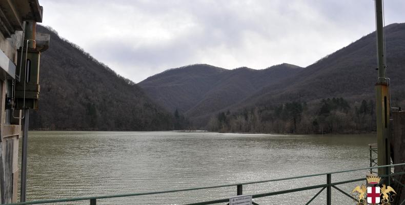 Diga lago Del Valnoci, veduta