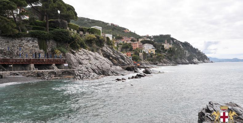 Zoagli, passeggiata a mare, vista