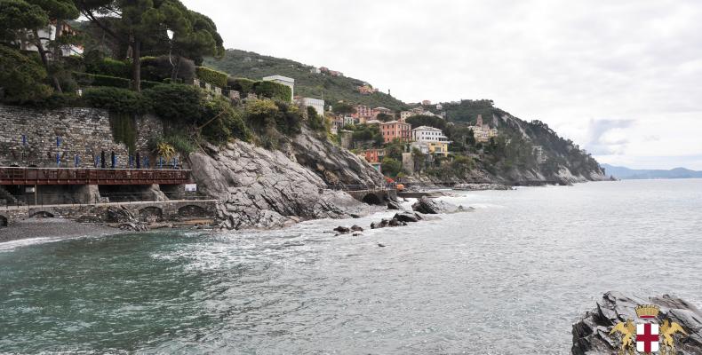 Zoagli, passeggiata a mare, vista