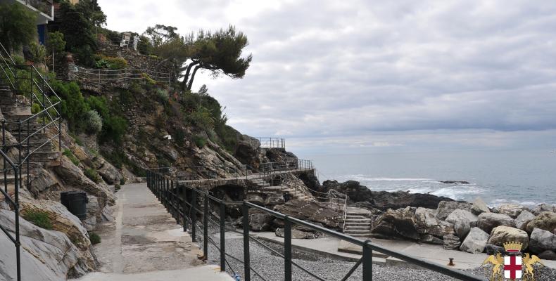 Zoagli, passeggiata a mare lato levante, vista