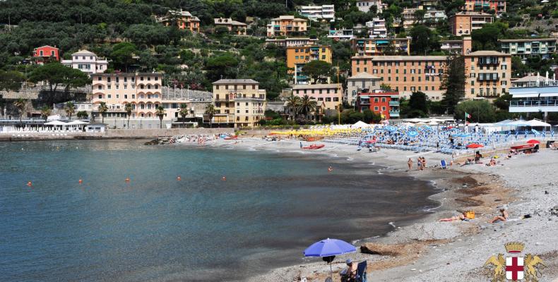 Recco, vista della spiaggia