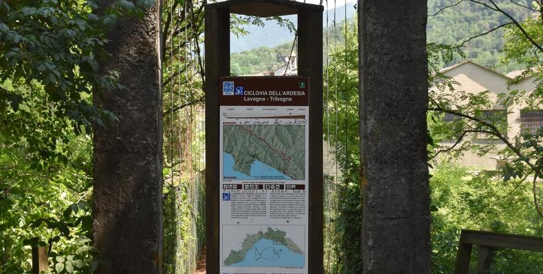 Cicagna, ponte ciclovia dell'ardesia