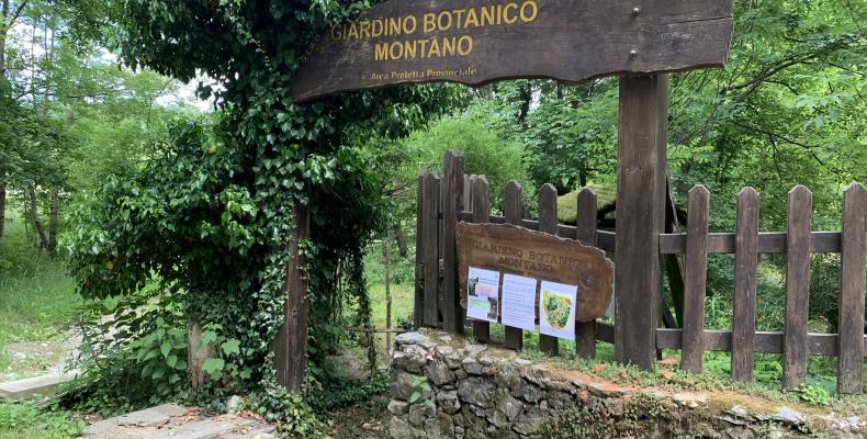 L'ingresso del giardino botanico di Pratorondanino