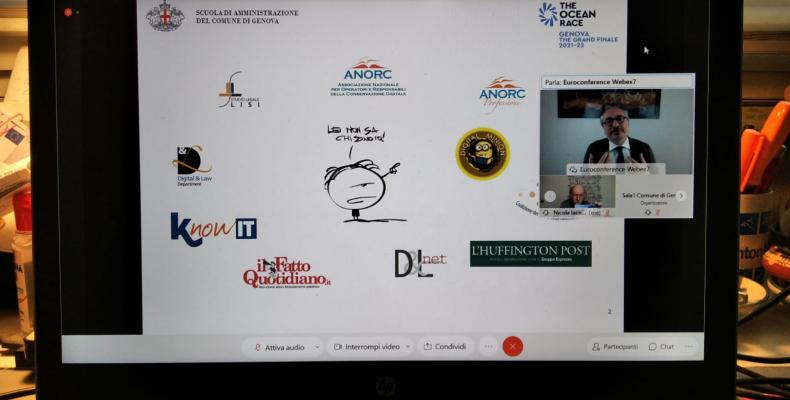 un momento del webinar in videoconferenza