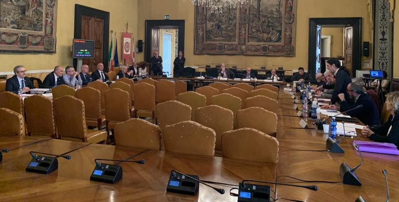 La sala consiglio  - incontro del 2019