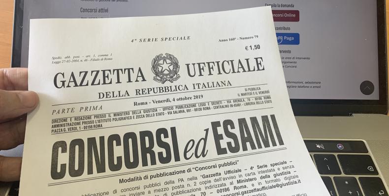 Concorsi pubblicati sulla Gazzetta Ufficiale