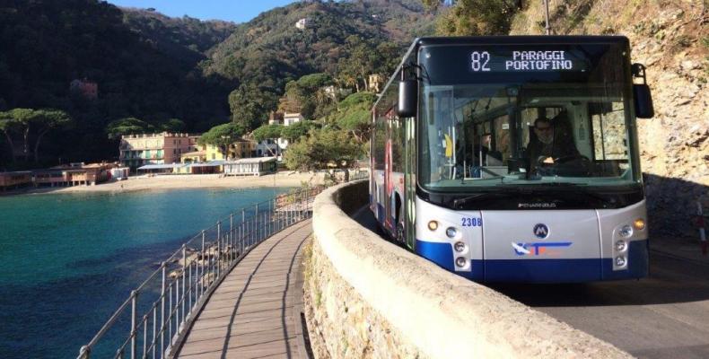 la linea 82 nei pressi di Paraggi