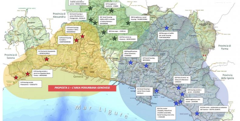 La mappa degli interventi previsti