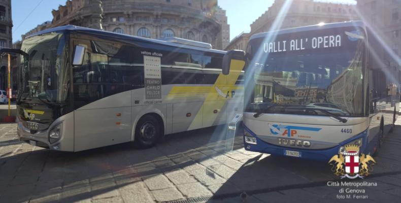 News: "Valli all'Opera" 4 bus ATP da entroterra e levante per raggiungere il Teatro Carlo Felice