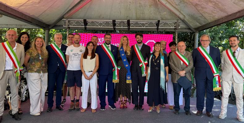 Foto di gruppo alla Expo Val Fontanabuona. Foto di gruppo alla Expo Val Fontanabuona