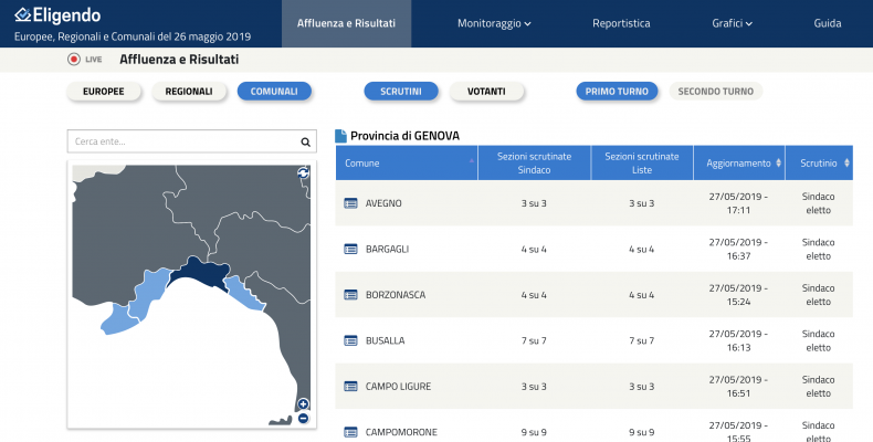 immagine 43 Comuni al voto in @Genovametropoli, 20 nuovi sindaci, 23 rieletti e 7 consiglieri metropolitani riconfermati