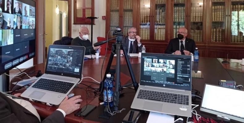 un momento della seduta del 26 maggio 2021 in videoconferenza