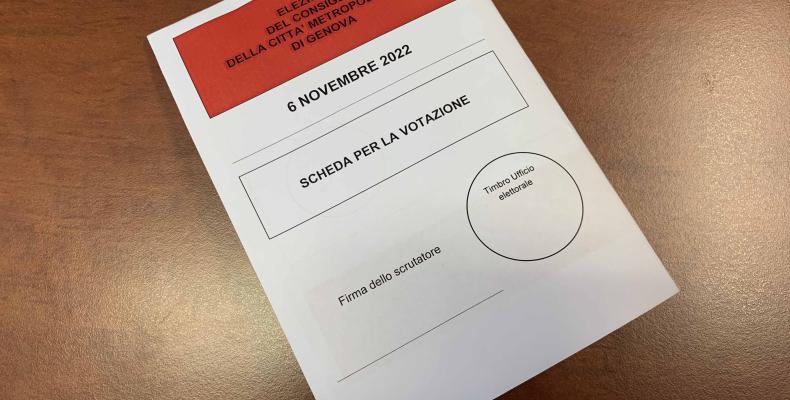 immagine di una scheda elettorale fac-simile con la data aggiornata al 6 novembre