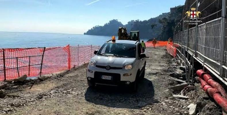 SP227 di Portofino lavori in anticipo su tabella di marcia