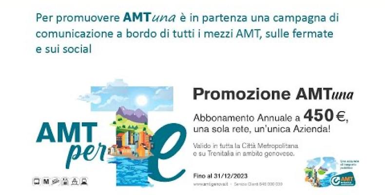 Al via l'abbonamento AMT Una e linee a chiamata gratuite per il territorio metropolitano