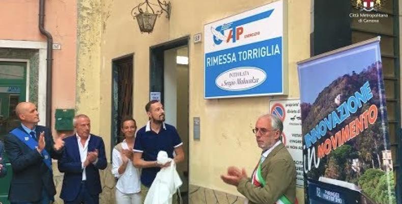 ATP intitola a Sergio Malacalza la rimessa capolinea di Torriglia