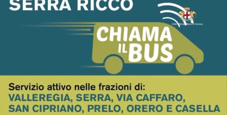 A Serra Riccò riparte il servizio "Chiama il Bus"