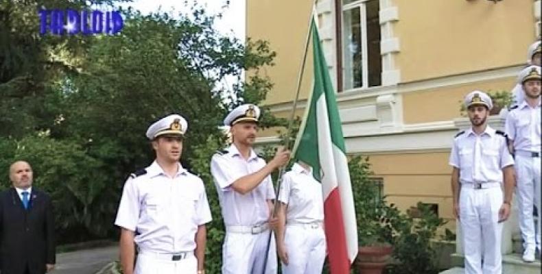 Cerimonia dei 10 anni della Marina Mercantile di Genova