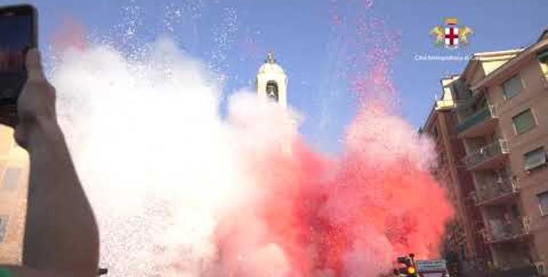 La spettacolare "Sciuta" della Madonna del Suffragio di Recco