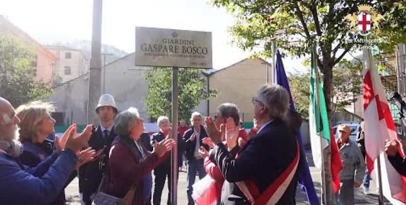 Intitolati oggi i giardini a Gaspare Bosco