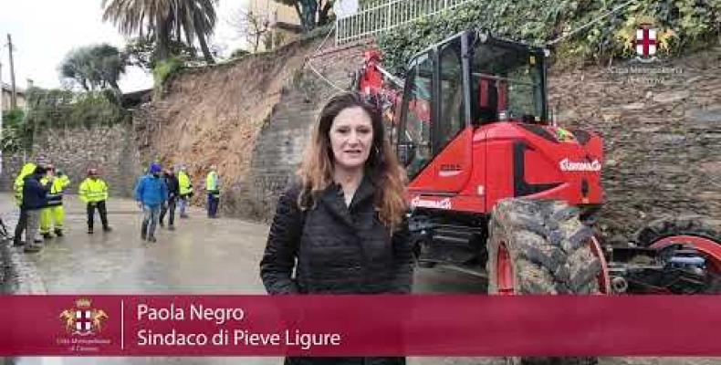 Frana SP29 di Pieve Ligure Città Metropolitana, notte di lavoro per il ritorno alla normalità.