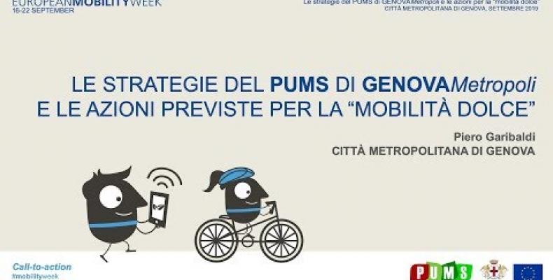 Le strategie del PUMS e le azioni per la “mobilità dolce”