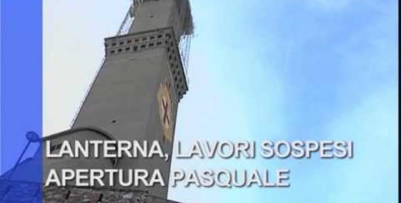 Sospensione dei lavori di consolidamento della Lanterna per il periodo pasquale