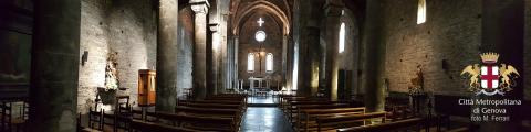 Cogorno, Basilica di San Salvatore dei Fieschi, navata centrale