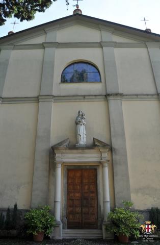 Gorreto, portone Chiesa di S. Caterina da Siena